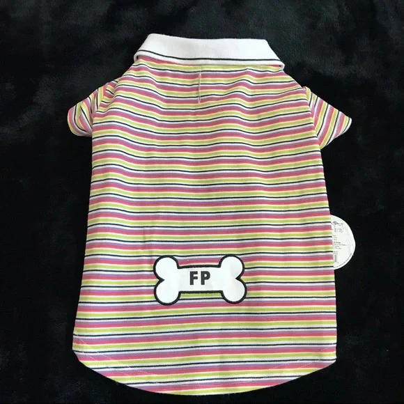 Puppy / Dog / Pet Multicolor Stripe Tee Shirt 
Size Medium NWT - Picture 10 of 11